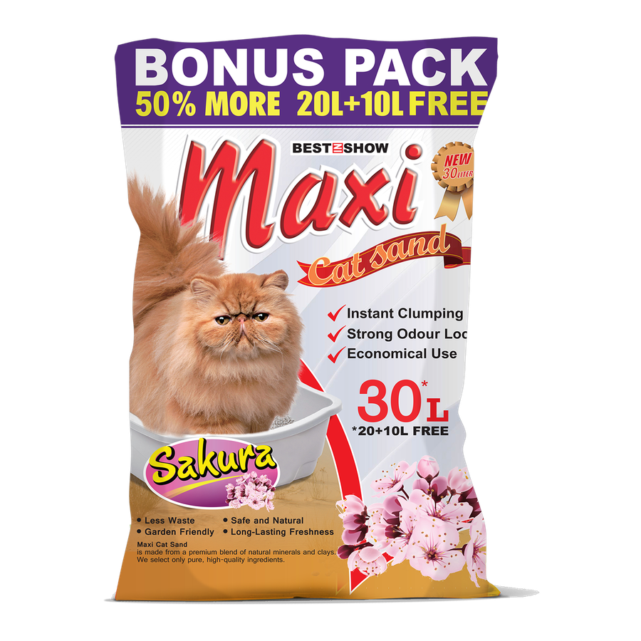 Maxi Cat Cat Sand — Floral (30 L)