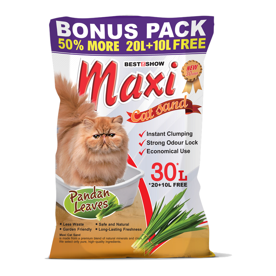 Maxi Cat Cat Sand — Pandan Leaves (30 L)