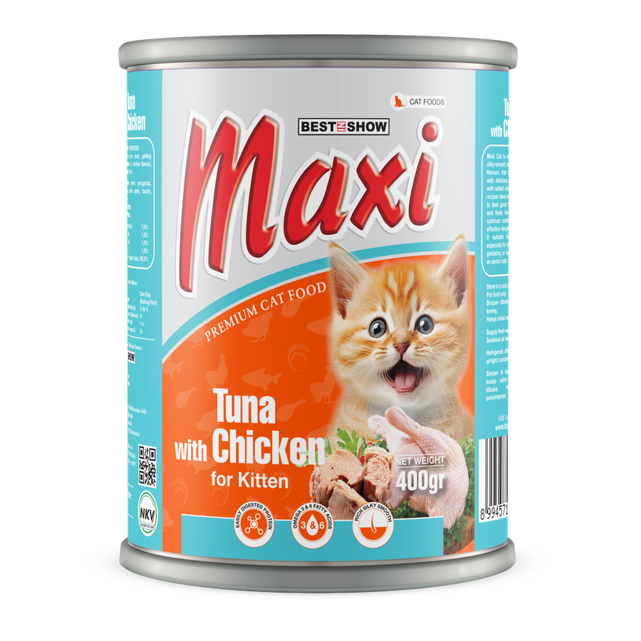 Maxi Cat Tuna Series — Tuna with Chicken (Kitten) (400 g)