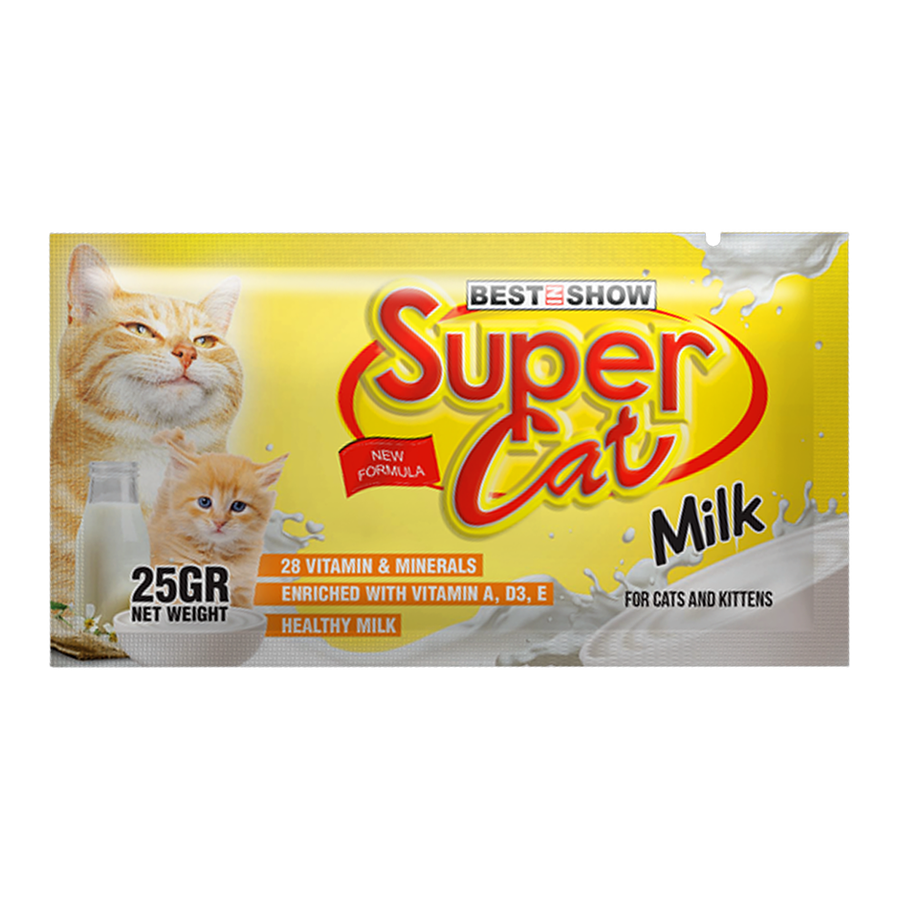[PAKET HEMAT 48 PCS] SuperCat Milk — Cow Milk Powder (25 g)