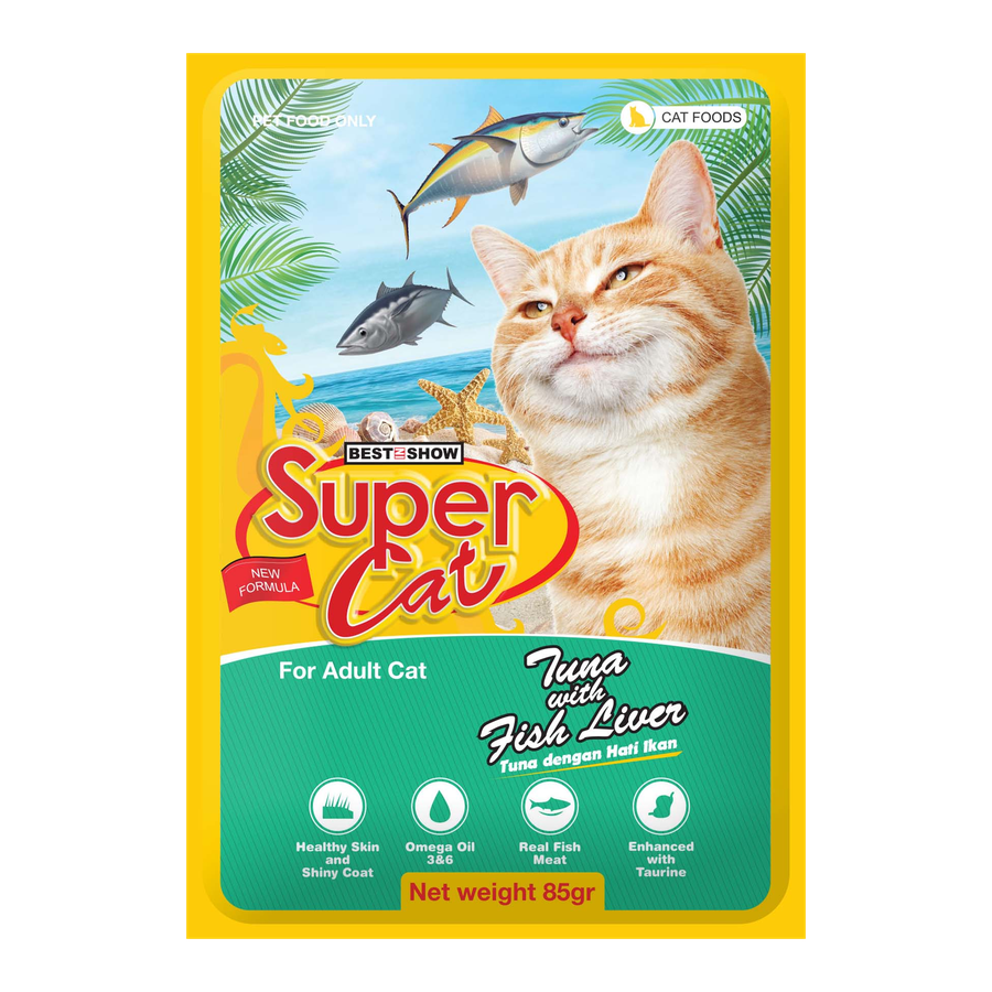 SuperCat Pouch — Tuna with Fish Liver (85 g)
