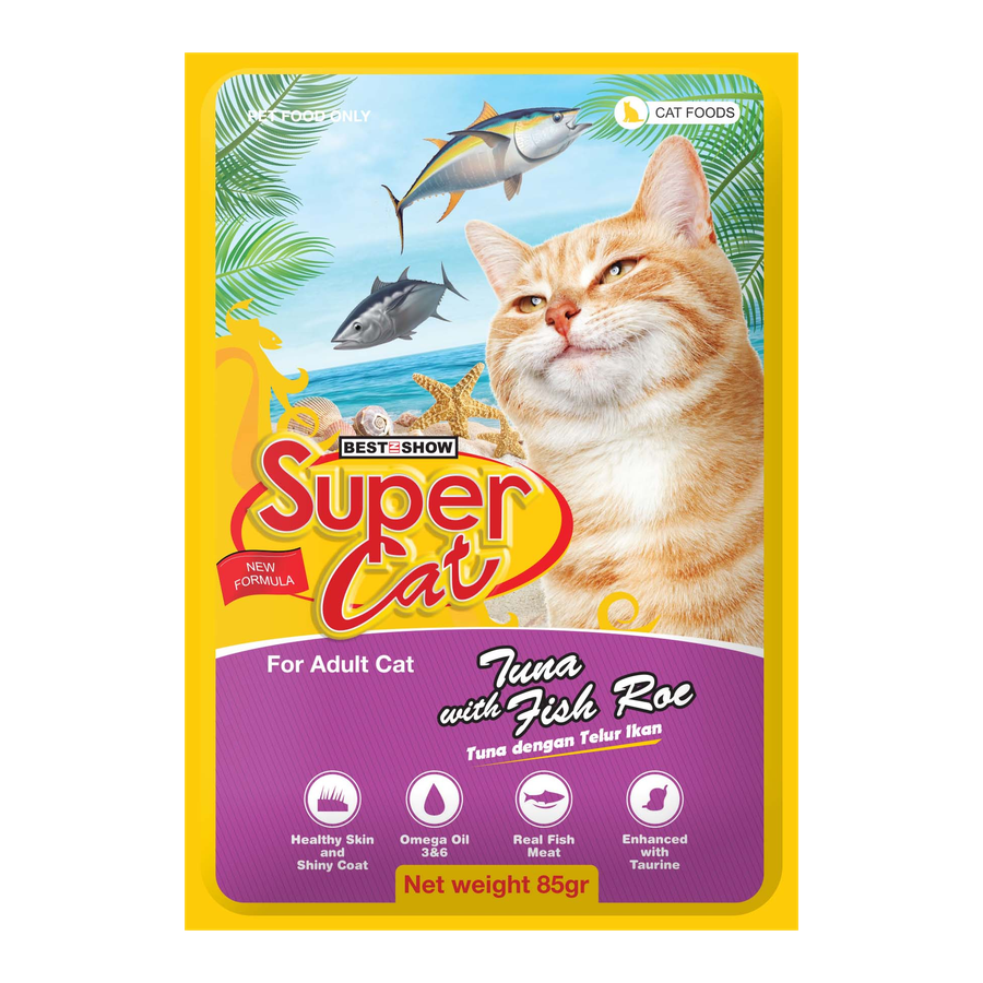 SuperCat Pouch — Tuna with Fish Roe (85 g)
