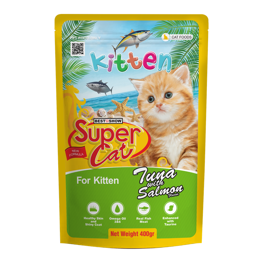 SuperCat Pouch — Tuna with Salmon Flavor (400 g)